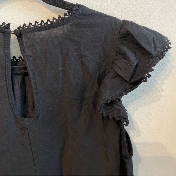 Wild Fable Women's Flutter Short Sleeve Trapeze Dress (Black,M) - Picture 9 of 11